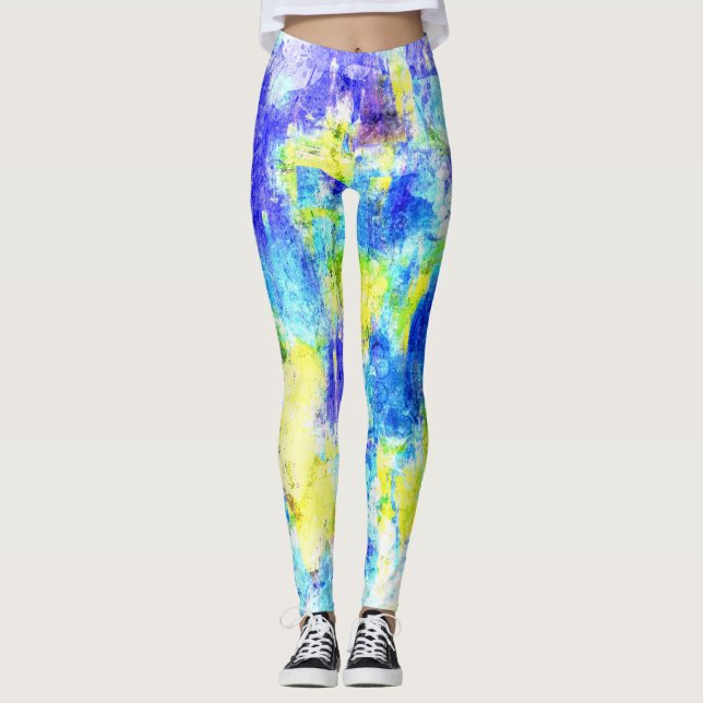Colourful Paint Splatter #11 Leggings (Front)