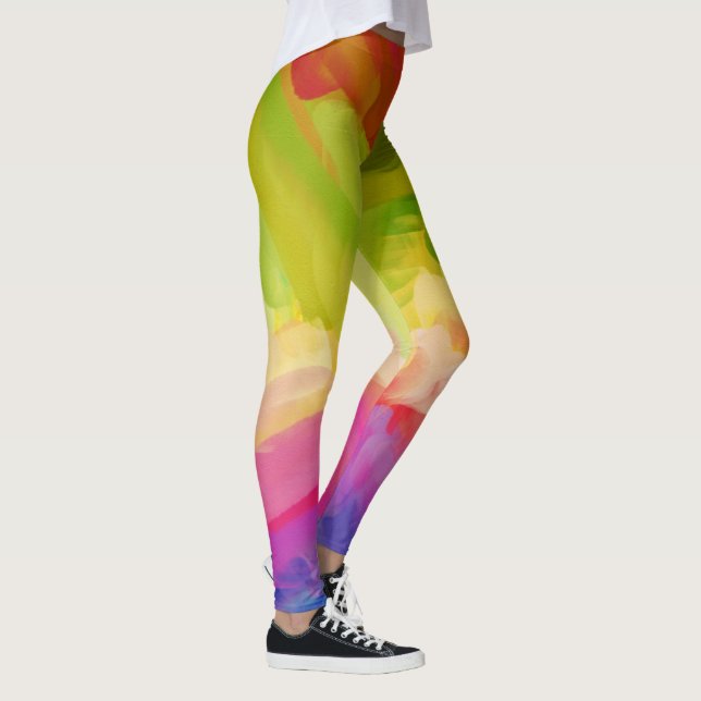 Colourful Paint Splatter #16 Leggings (Right)