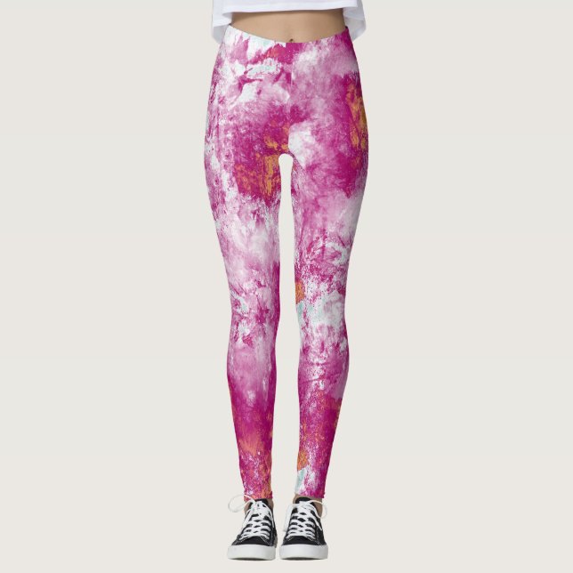 Colourful Paint Splatter #5 Leggings (Front)