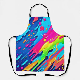 Colourful Paint Splatter Apron