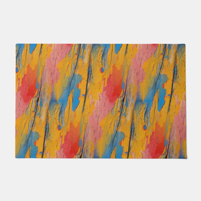 Colourful Paint Splatter Doormat (Front)