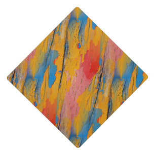 Colourful Paint Splatter Graduation Cap Topper