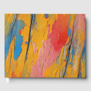 Colourful Paint Splatter Guest Book