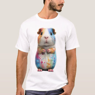 Colourful Paint Splatter Guinea Pig Men T-Shirt