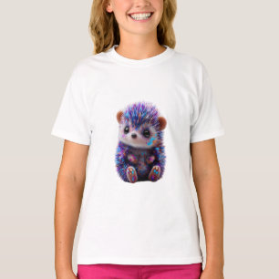 Colourful Paint Splatter Hedgehog Kids T-Shirt