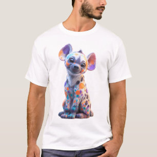 Colourful Paint Splatter Hyena Character Men T-Shirt