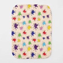 Colourful paint splatter ink splash burp