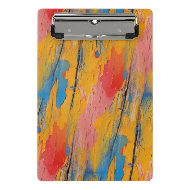 Colourful Paint Splatter Mini Clipboard (Front)