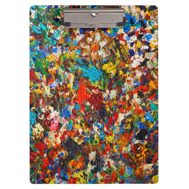 Colourful Paint Splatter Photo Clipboard (Front)