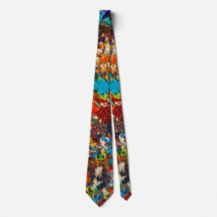 Colourful Paint Splatter Photo Tie
