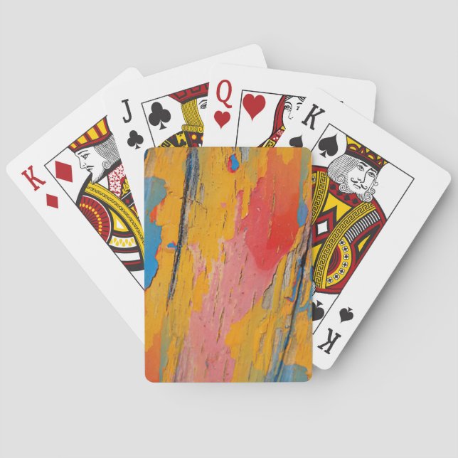 Colourful Paint Splatter Playing Cards (Back)