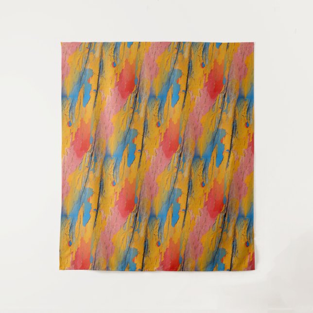 Colourful Paint Splatter Tapestry (Front)