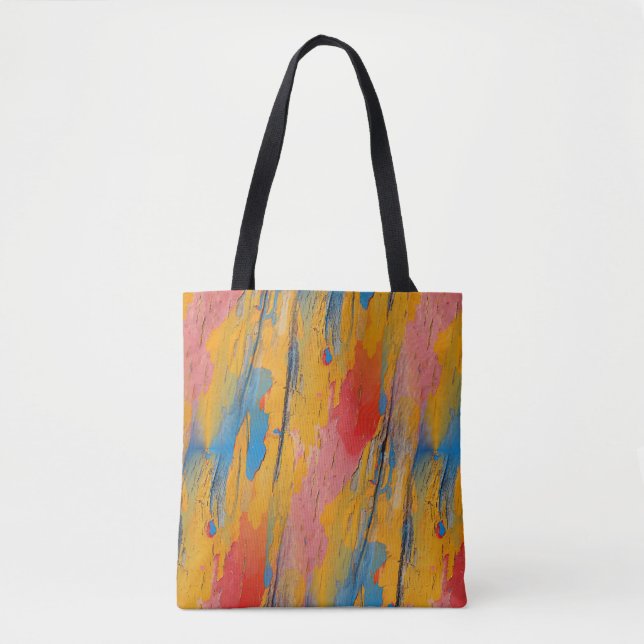 Colourful Paint Splatter Tote Bag (Front)