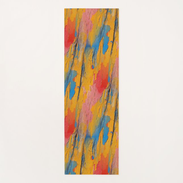 Colourful Paint Splatter Yoga Mat (Front)