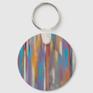 Colourful paint streaks keychain