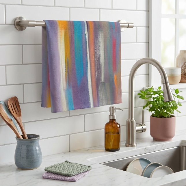 Colourful paint streaks  kitchen towel (Creator Uploaded)