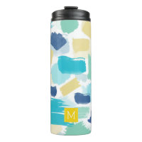 Colourful Paint Strokes and Monogram