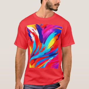 Colourful Paint Strokes Art T-Shirt
