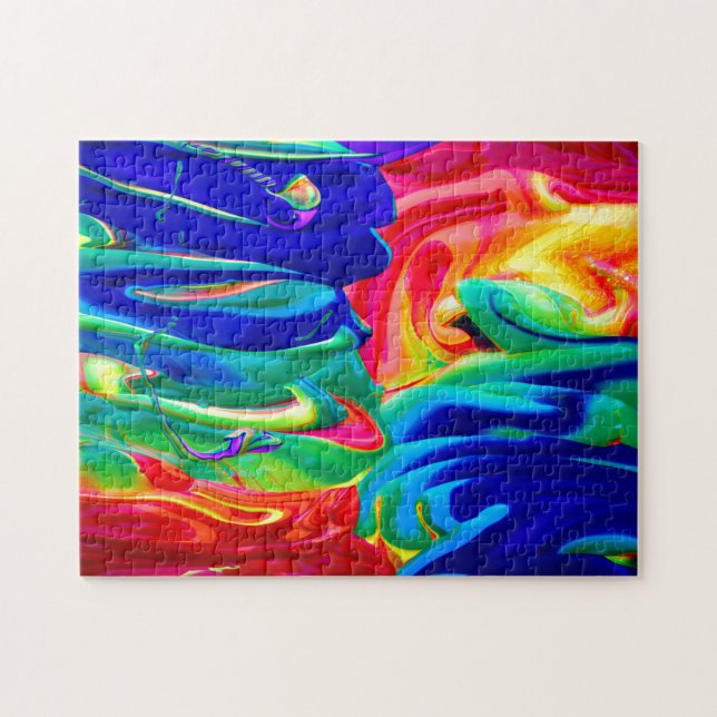Colourful Paint Strokes Blended Jigsaw Puzzle (Horizontal)