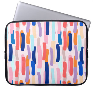 Colourful Paintbrush Stroke Pattern Laptop Sleeve
