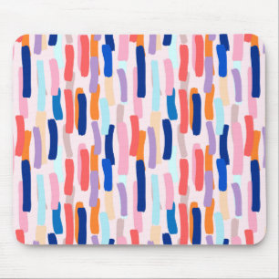 Colourful Paintbrush Stroke Pattern Mouse Pad