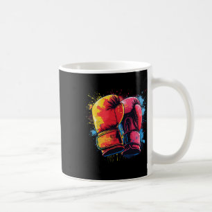 Colourful Painted Boxing Gloves On Artistic Boxing Coffee Mug