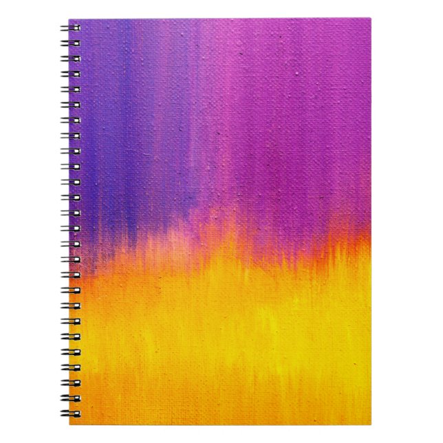 Colourful painted canvas as background. Art is cre Notebook (Front)