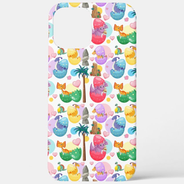 Colourful Painted Dinosaur Pattern Case-Mate iPhone Case (Back)