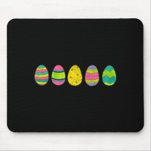 Colourful painted easter basket egg hunt eggs t mouse pad