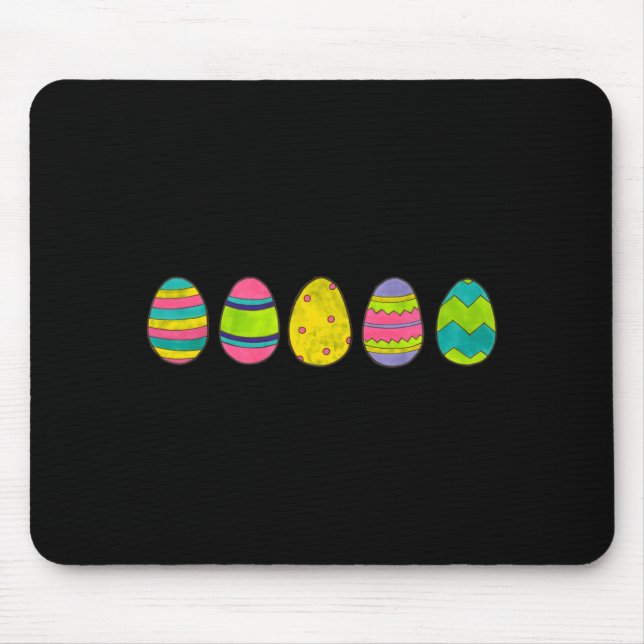 Colourful painted easter basket egg hunt eggs t mouse pad (Front)