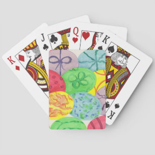 Colourful Painted Easter Eggs Playing Cards