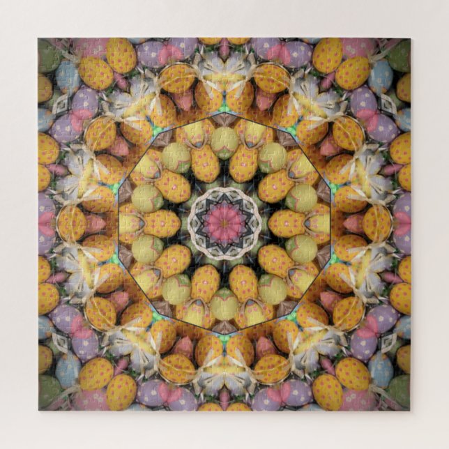 Colourful Painted Eggs Mandala Jigsaw Puzzle (Vertical)