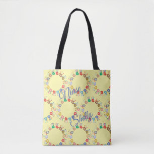 Colourful Painted Hands *Colour Customizable*  Tote Bag