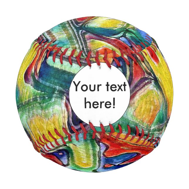 Colourful painted shapes baseball (Front)