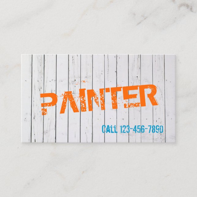 Colourful Painted Wall Painting Business Card (Front)