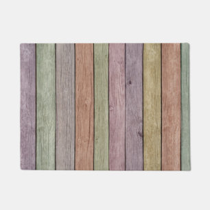 Colourful Painted Weathered Wood Doormat
