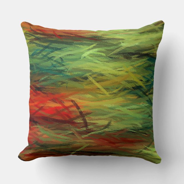 Colourful Painting Abstract Background #4 Throw Pillow (Front)