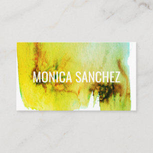 Colourful painting abstract business card design