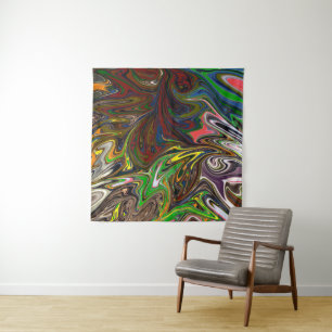 Colourful Painting   Abstract Masterpiece Fine Art Tapestry