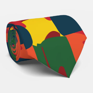 Colourful Painting Abstract  Tie