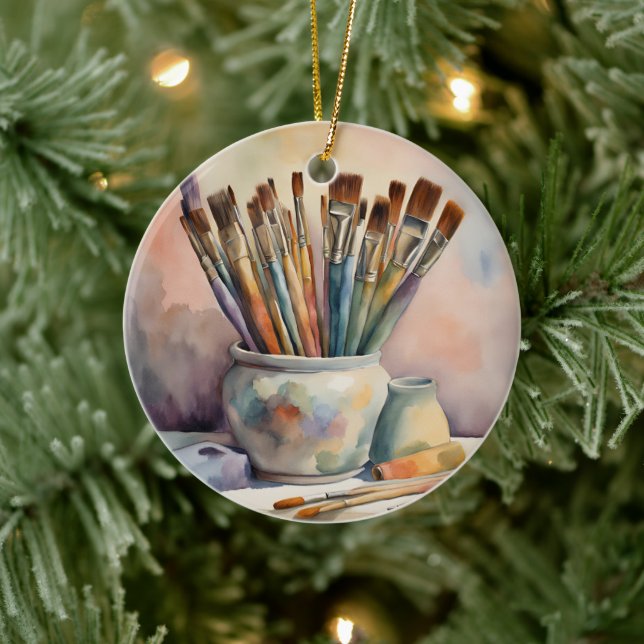 Colourful Painting  Ceramic Ornament (Tree)