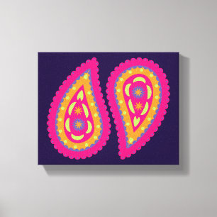 Colourful Paisley Canvas Print