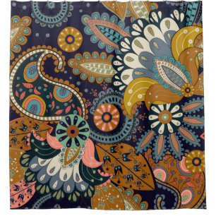 Colourful Paisley: Floral Indian Wallpaper.