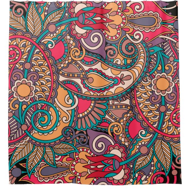 Colourful Paisley Floral Ornament (Front)