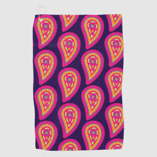 Colourful Paisley Golf Towel