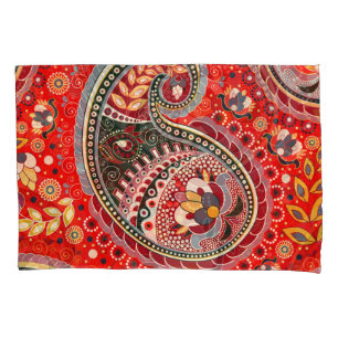 Colourful Paisley Indian Seamless Pattern Pillowcase