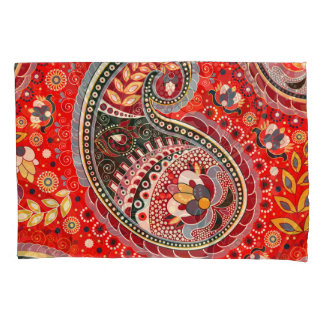 Colourful Paisley Indian Seamless Pattern Pillowcase