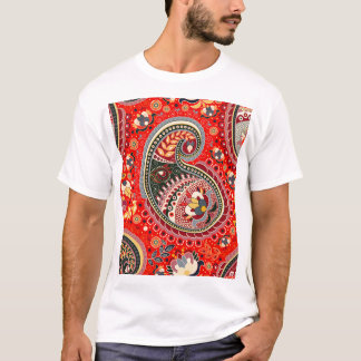 Colourful Paisley Indian Seamless Pattern T-Shirt