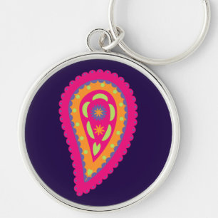Colourful Paisley Keychain