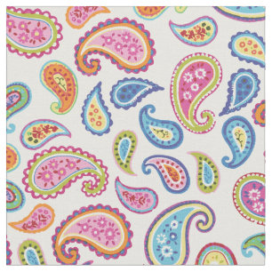 Colourful Paisley Kids Room Decor Fabric